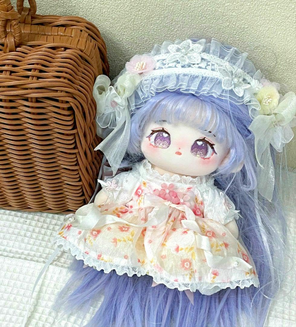 Amazon.co.jp: 20cm ぬいぐるみ 服 ワンピース ヘッドドレス 5点セット